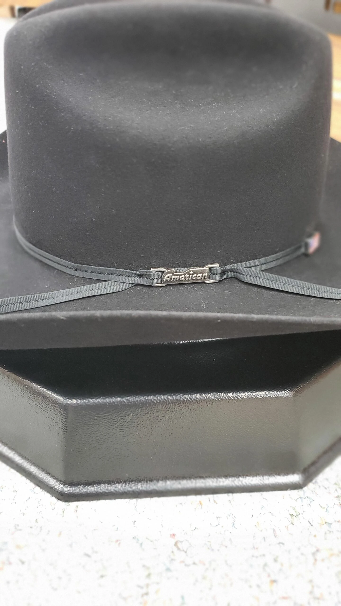 American Hat Co. - 6X Black Felt Cowboy Hat - 4 1/4" Brim 5 American Hat Co. - 6X Black Felt Cowboy Hat - 4 1/4" Brim - Image 5