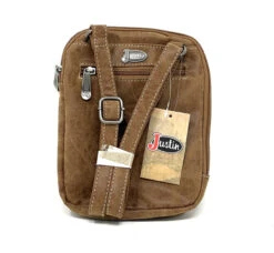 Justin Small Brown Crossbody Purse Laser Cut -Boutique Western Clothing Store 2125660B 63921.1660659535
