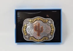 Nocona Copper Saguaro Cactus Belt Buckle