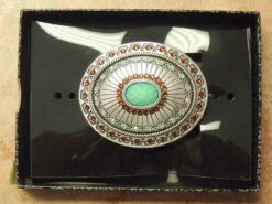 Womens Rhinestone Studded Tribal Belt Buckle