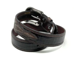 Ariat Leather Crocodile Embossed Western Belt