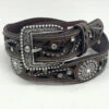 Ariat Ladies Inlaid Leather Scalloped Fashion Belt