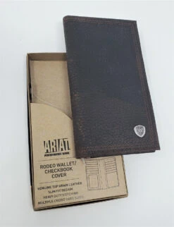 Ariat Leather Rodeo Wallet/Checkbook Cover