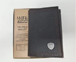 Ariat Genuine Leather Tri-Fold Wallet