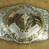 Crumrine Faithful Horses Western Belt Buckle