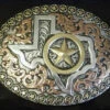 Crumrine Large Texas/Star Western Belt Buckle