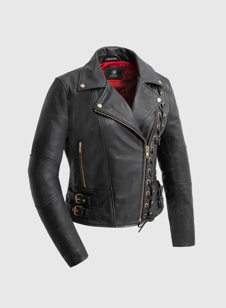 Whet Blu Giselle Lambskin Moto Fashion Jacket