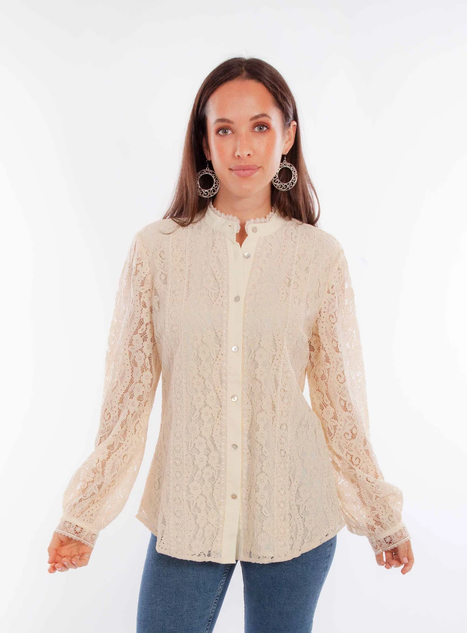 Honey Creek Long Sleeve Lace Blouse