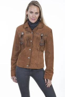 Scully Suede Leather Beaded Fringe Western Jacket -Boutique Western Clothing Store L152 81Cin 60712.1684033516