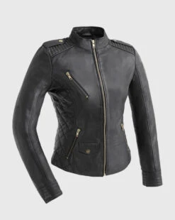 Whet Blu Madelin Women's Black Fashion Leather Jacket