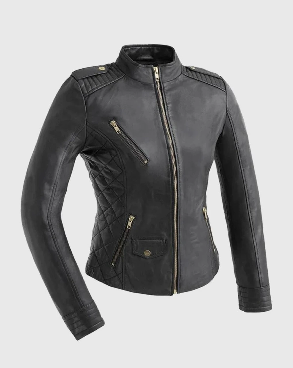 Whet Blu Madelin Women's Black Fashion Leather Jacket