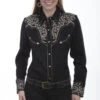 Scully Ladies Vine Embossed Western Blouse