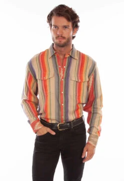 Scully Serape Yarn Dyed Jaquard Western Shirt