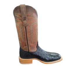 Men's Black Full Quill Ostrich Boot -Boutique Western Clothing Store PhotoRoom 20230320 125253 4