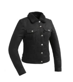 Whet Blue Samantha - Women's Faux Shearling Twill Jacket