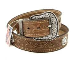 Nocona San Antonio Embossed Texas Star Belt