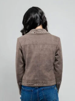 Whet Blu Sandy- Women's Grey Vegan Faux Leather Jacket -Boutique Western Clothing Store SandyB 89732.1675282263