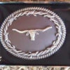 Nocona Barbed Wire/Longhorn Belt Buckle