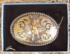 Nocona Berry/Bull Rider Western Belt Buckle