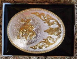 Nocona Saddle Bronc Western Belt Buckle
