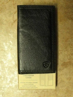 Ariat Black Leather Rodeo Wallet/Checkbook