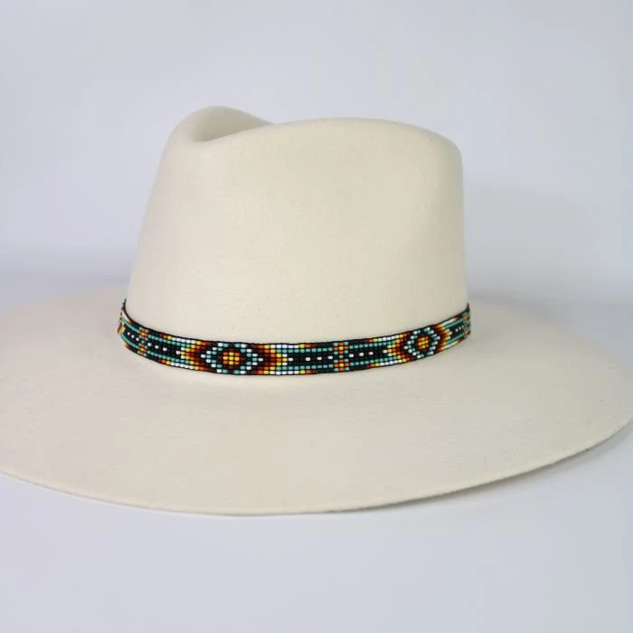 Western Beaded Hat Band - Aztec 4 Western Beaded Hat Band - Aztec - Image 4