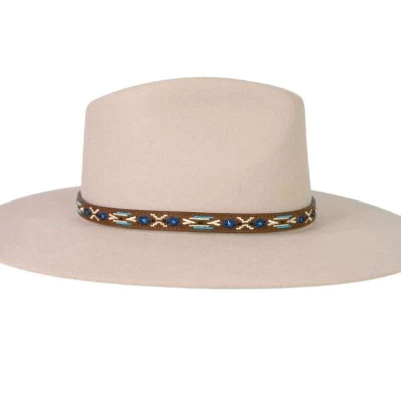 Twister Embroidered Leather Hat Band 3 Twister Embroidered Leather Hat Band - Image 3