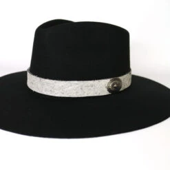 Genuine Cowhide Hat Band - Speckled Grey