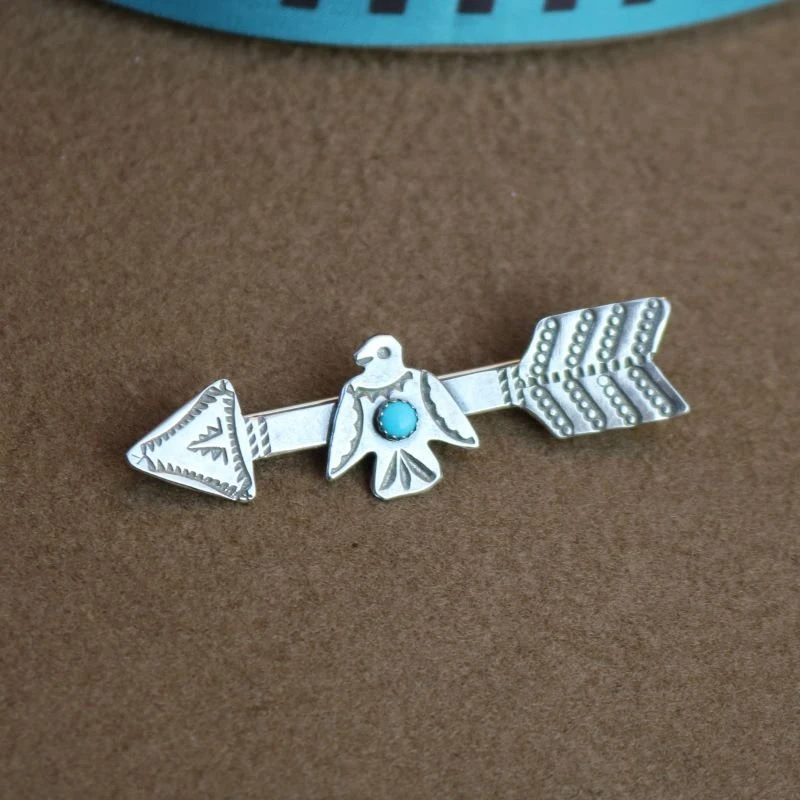 Peyote Bird Sterling Silver Arrow Eagle Hat Pin 1 Peyote Bird Sterling Silver Arrow Eagle Hat Pin