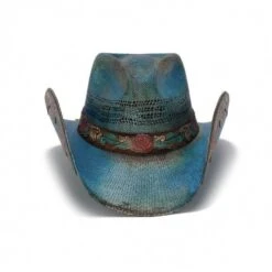 Stampede Women's Blue Straw Cowboy Hat - The Blue Rose -Boutique Western Clothing Store medium 4d984c34 3978 4350 aa87 d1005e9e7740
