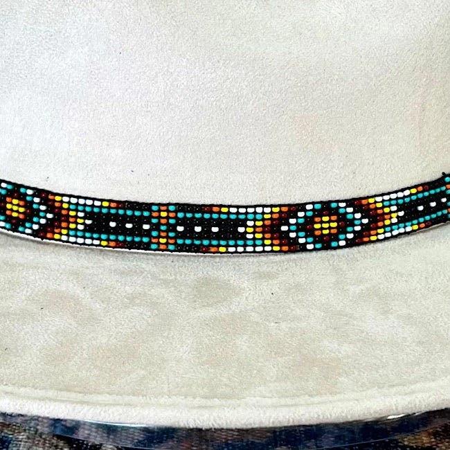 Western Beaded Hat Band - Aztec 2 Western Beaded Hat Band - Aztec - Image 2
