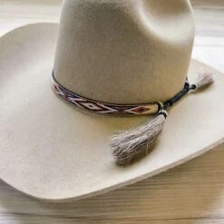 Western Horsehair Tapestry Hat Band - Diamond