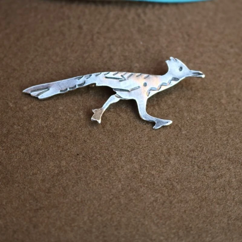 Peyote Bird Sterling Silver Road Runner Hat Pin 1 Peyote Bird Sterling Silver Road Runner Hat Pin