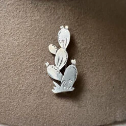 Peyote Bird Sterling Silver Prickly Cactus Pin